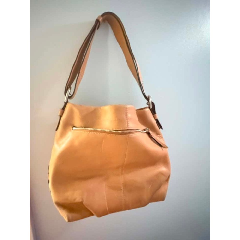 Coach Ergo Pleated Tan Leather Hobo Shoulder Bag 12248 Classic Boho Handbag